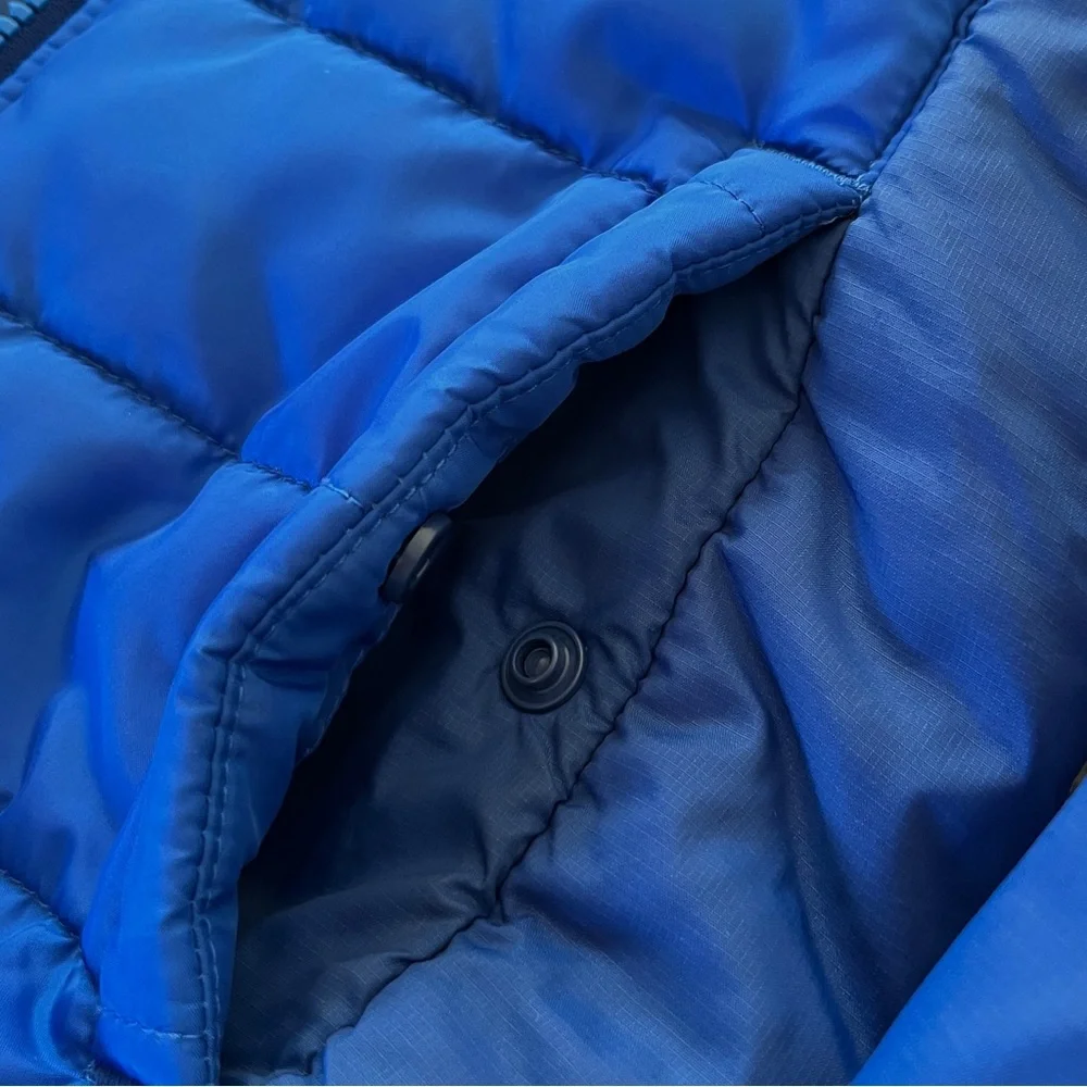 Under Armour Tuckerman Hooded Puffer Jacket Outdoors Fall Winter Boys Sz 6 Blue